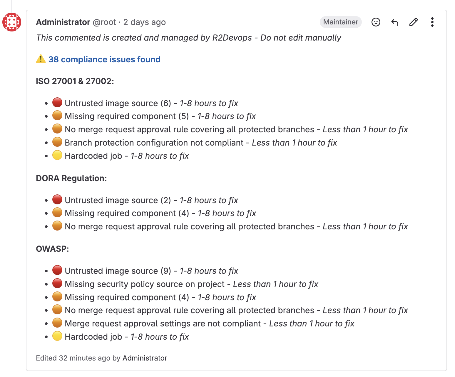 Merge request report